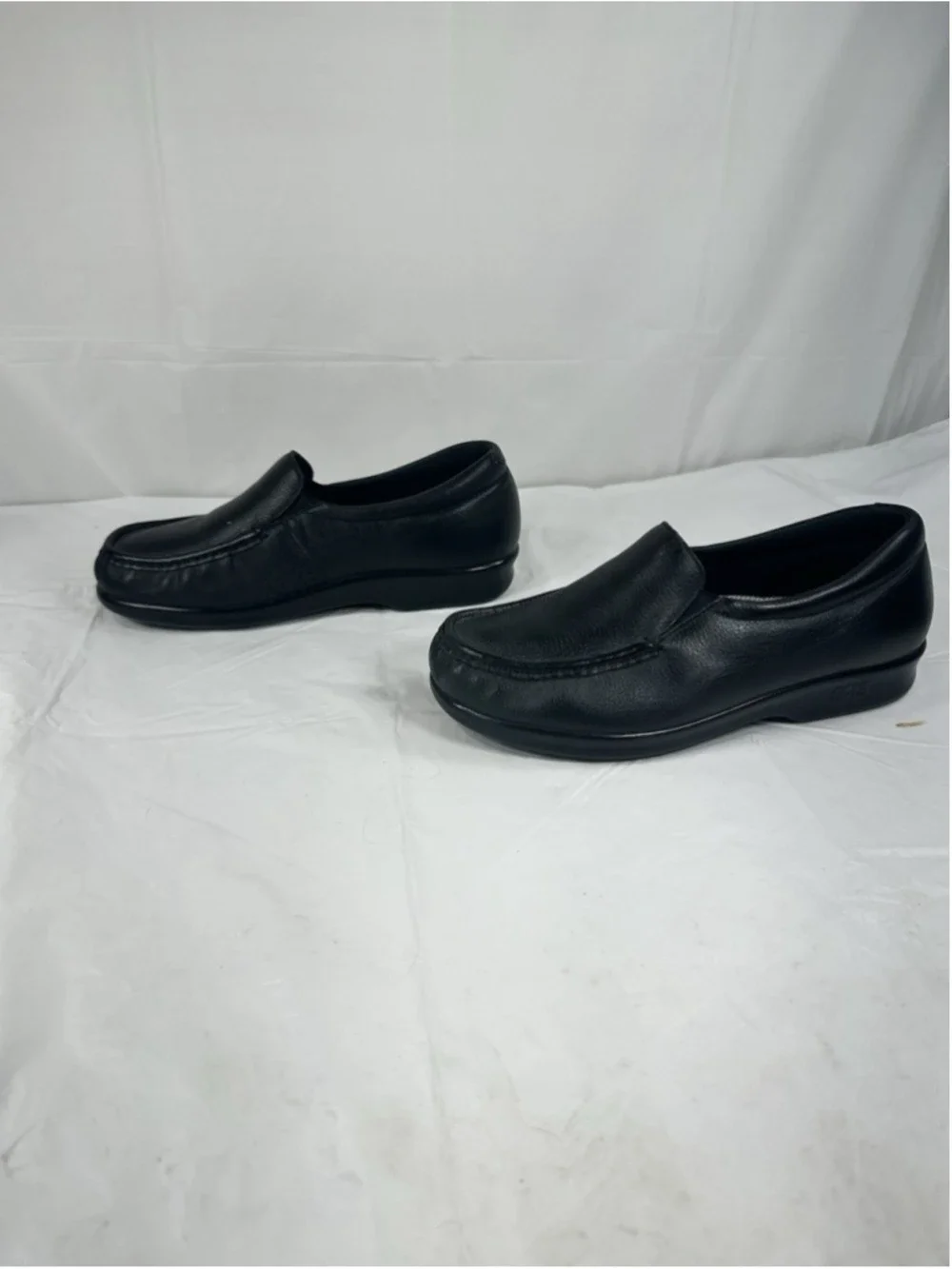 SAS Simplify Comfort Loafer Loafers Shoes Size 8.5 WW Black Leather new